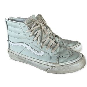 VANS leather sk8 hi rear zip shoes